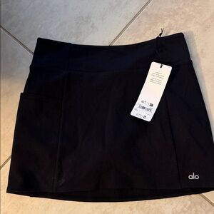 ALO Yoga Black Performance Skort with Built-In Brief